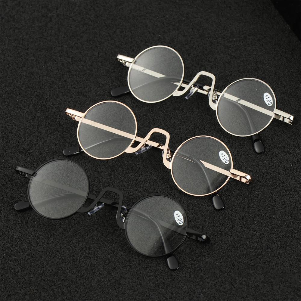 YVE Kính Đọc Sách Gọng Kim Loại Tròn Cổ Điển