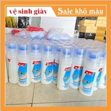 Chai Nước Vệ Sinh Giày Plac 100ml Đầu Cọ Lau Sạch Đánh Bay Vết Bẩn Trên Giày Mà Không Cần Giặt. Nước Lau Rửa Giày