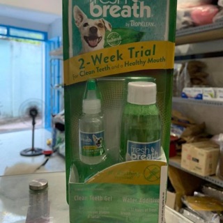 Bộ Mini Kit vệ sinh răng miệng cho chó Tropiclean Fresh breath 2-week trial
