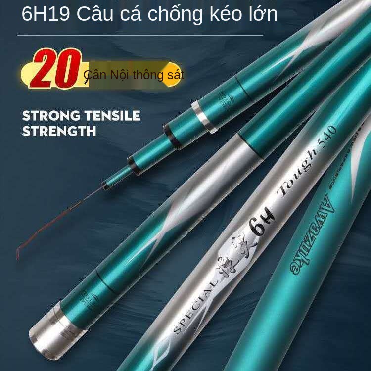 Cần câu 10H Black Pit 19 Tuning Siêu nhẹ cứng 6H Carbon Đài Loan cá Chép Rod Fighting trong nhà kính