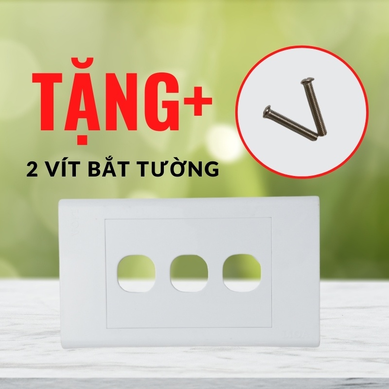 Mặt công tắc ổ cắm điện âm tường lắp tương thích 1 2 3 hạt sino vanlock mpe lioa