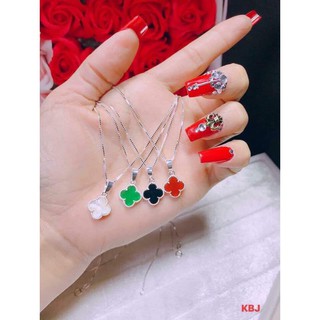 Dây chuyền cỏ 4 lá 4 màu bạc ta