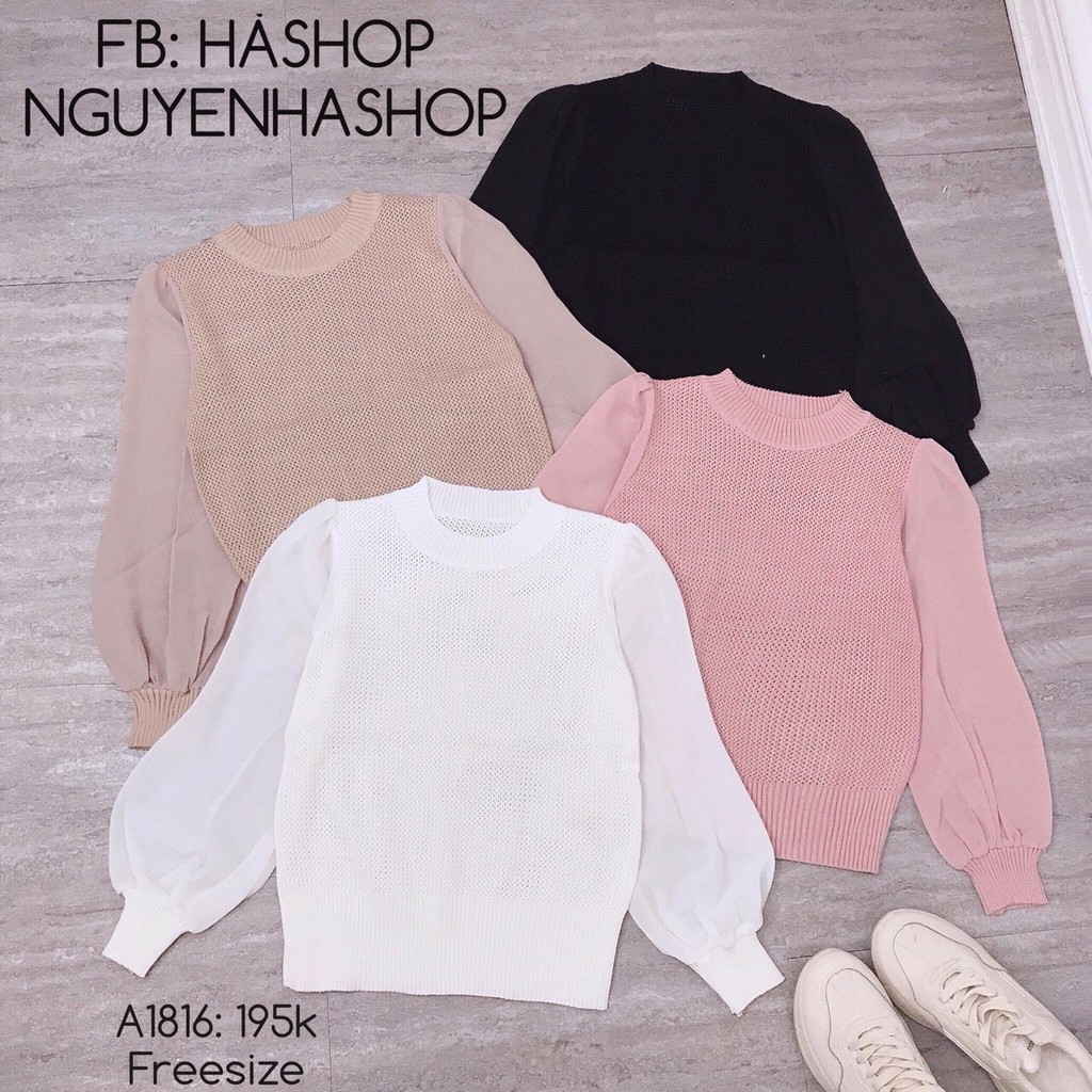 Áo Len Tay Voan Mã 524_Xưởng May Quang Anh