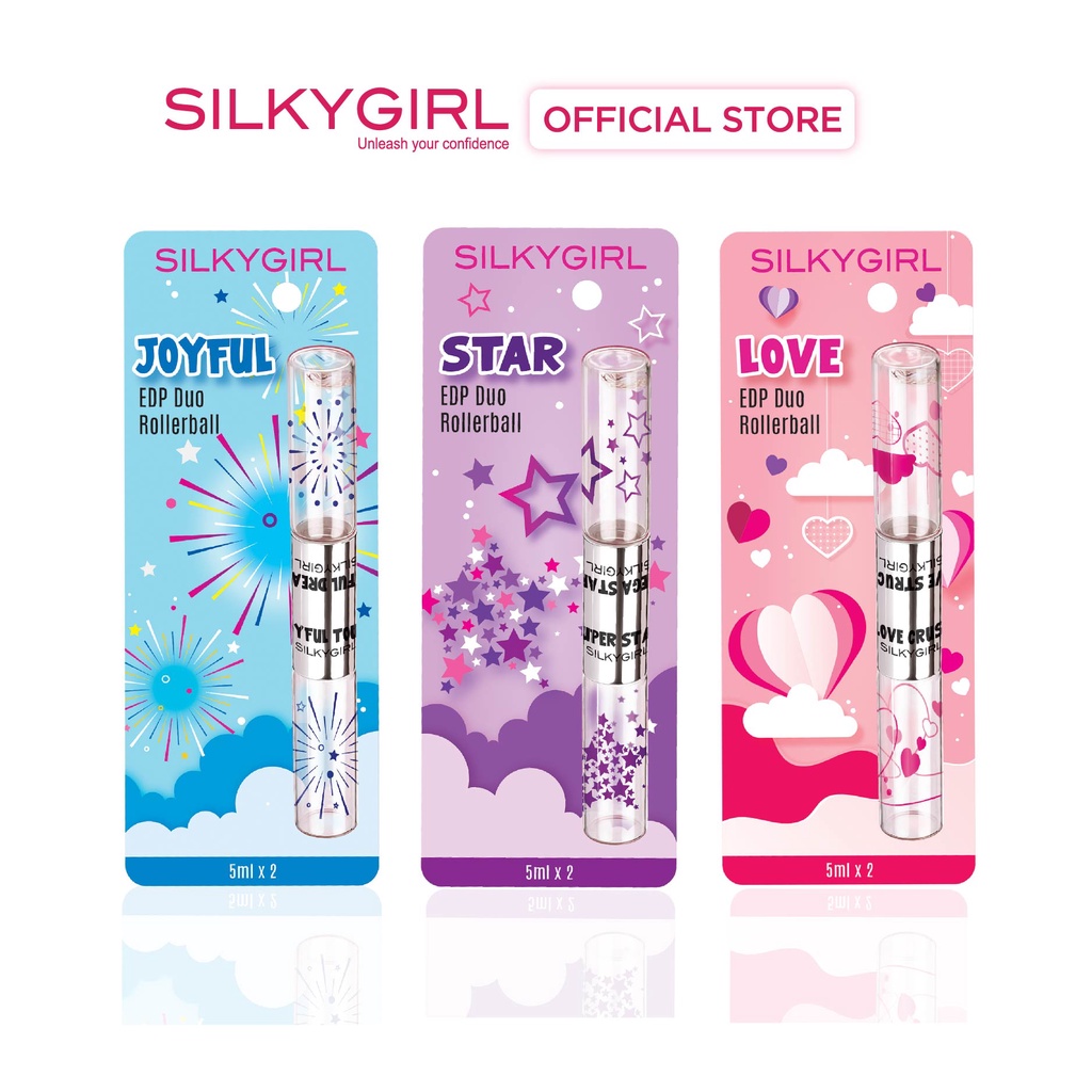 Nước Hoa Lăn 2 Đầu 4 Hương Silkygirl Love EDP Duo Rollerball 10ml