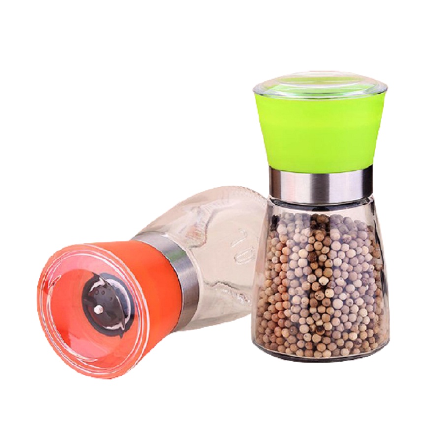 Lọ tiêu thủy tinh - Dụng cụ xay nghiền và bảo quản tiêu gia vị 2in1 cỡ lớn No.101220