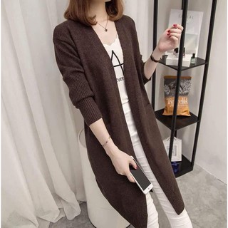 Áo cardigan len dáng dài