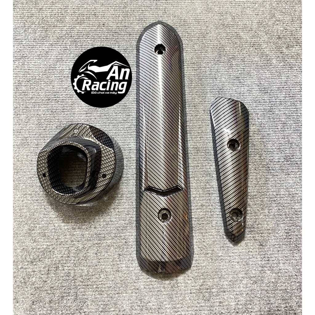 Bộ che pô spark chế có chụp đít pô kiểu TFX exciter 150 carbon