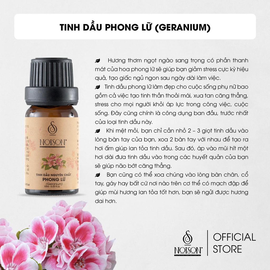 Tinh dầu Phong Lữ Ấn Độ 100ml | Geranium Essential Oil