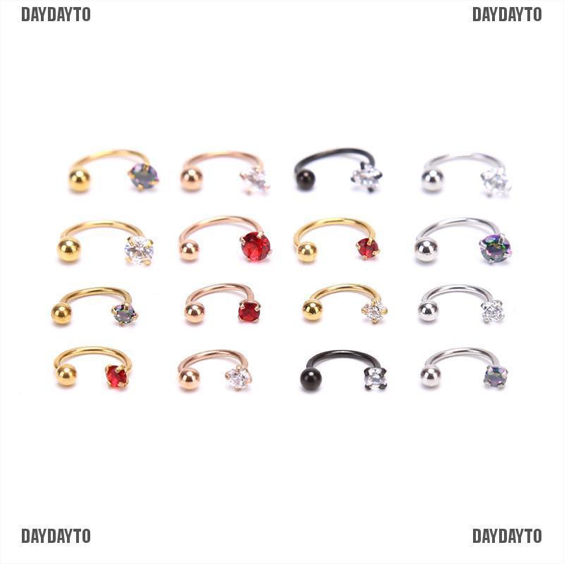 1 Khuyên Xỏ Sụn Tai Đính Đá Zircon Thời Trang