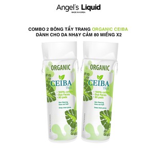 Bộ 2 Bông tẩy trang Organic Ceiba dành cho da nhạy cảm 80 miếng