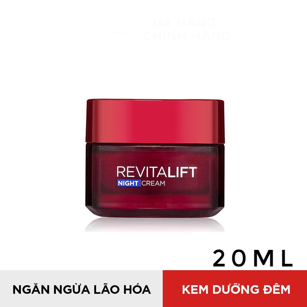 [Minisize 20ml] Kem Dưỡng Săn Chắc Da và Giảm Nếp Nhăn Ban Đêm/Ngày L'Oreal Revitalift Anti Wrinkle Night/Day Cream 20ml