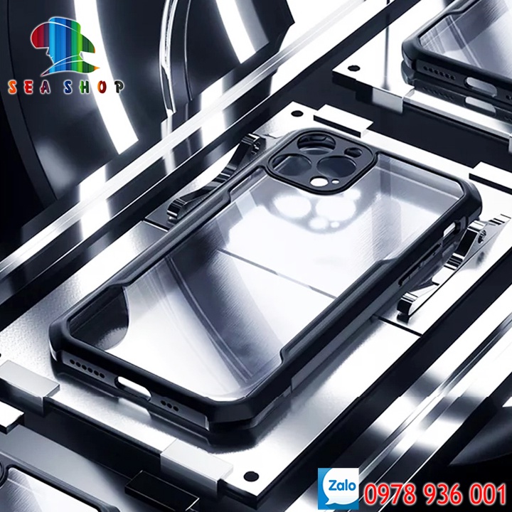 Ốp lưng iPhone 11, 12, 13 Pro Max [Xcase] viền nhựa dẻo CHỐNG SỐC - LƯNG TRONG SUỐT - Kính full 21D