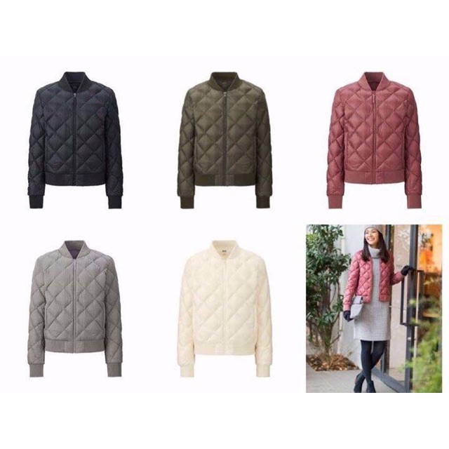 Áo bomber lông vũ Uniqlo