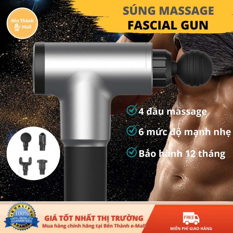 Freeship SÚNG MASSAGE FASCIAL GUN SK-320 TY-062 Giảm đau mỏi cơ bắp hiệu