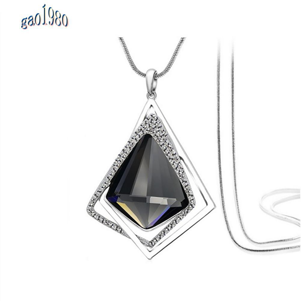 Vòng cổ Dáng Dài Đính Đá Pha Lê Thời Trang Cho Nữ