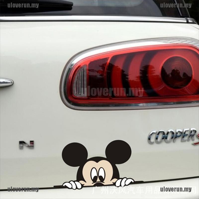 1 Sticker Dán Kính Chiếu Hậu Hình Chuột Mickey Dễ Thương