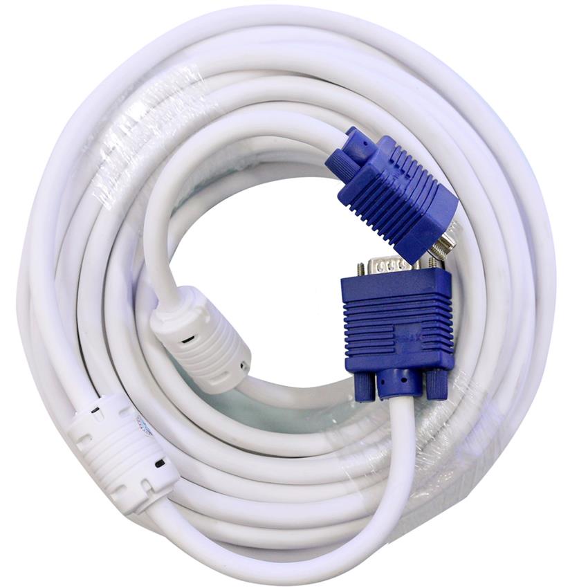 Dây VGA dài 1.5m - 3m - 5m - 10m - 15m hàng chuẩn - cáp 2 đầu VGA đực xịn chống nhiễu tốt
