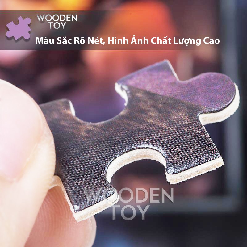 Tranh Ghép Xếp Hình anime lâu đài Wooden Jigsaw Puzzle, Loại 300 Và 500 Mảnh Ghép Chất Liệu Gỗ wt86 [MADE IN VIET NAM]