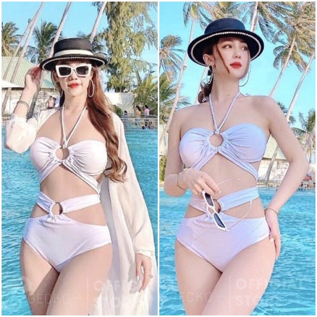 Bikini nữ đẹp rẻ 2 khoen tròn bụng xinh xắn kín đáo R06