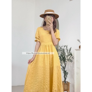 Váy dáng dài tay bồng