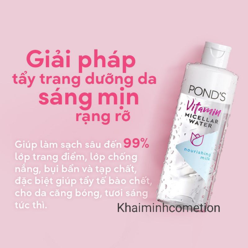 Nước tẩy trang Pond tinh chất sữa và vitamin 100 ml