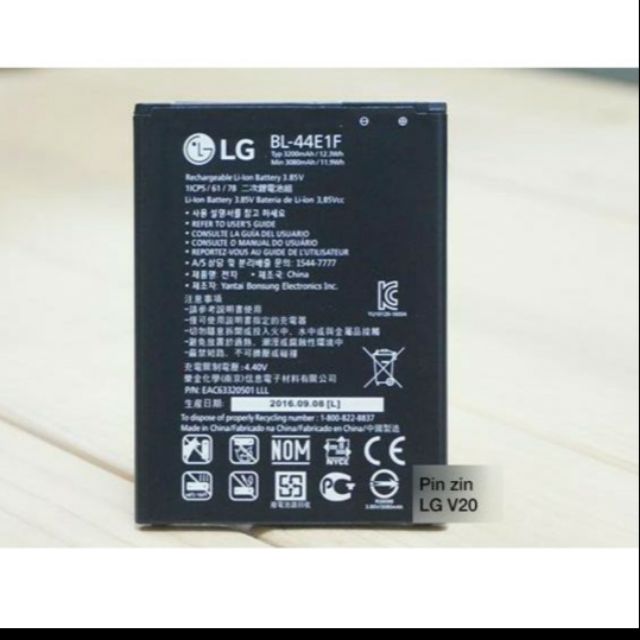 Pin zin theo máy LG V20 (BL-44E1F) bảo hành 6 tháng