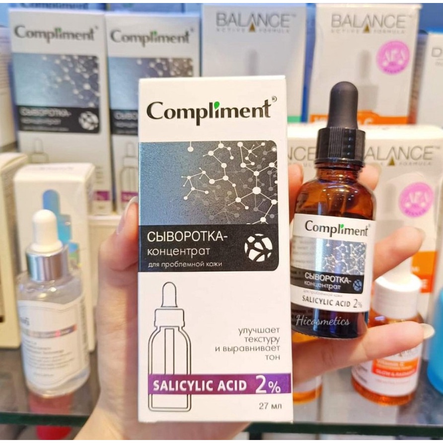 Serum se khít lỗ chân lông Serum Compliment giảm mụn mở thâm kiểm soát dầu giảm nhăn dưỡng trắng da[Tặng máy masage mặt]