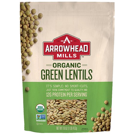 Đậu lăng xanh hữu cơ - Arrowhead Mills - 454g