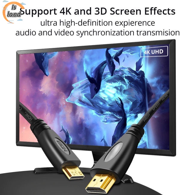 Dây Cáp Chuyển Đổi Mini 4k Hdmi Sang Hdmi Tốc Độ Cao