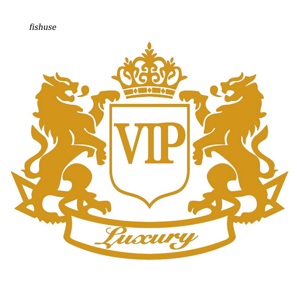 Đề can dán trang trí xe ô tô dạng đôi sư tử chữ VIP | BigBuy360 - bigbuy360.vn
