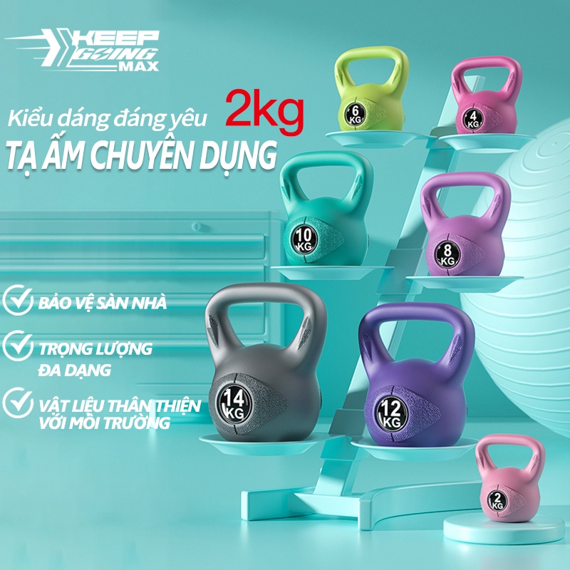 Tạ bình vôi Bài tập tạ kép Bài tập chống đẩy cánh tay rèn luyện cơ bụng 2kg nâng cấp chuyên nghiệp