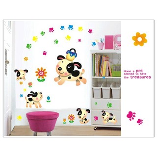 Decal dán tường decal trang trí chó đốm EB02 (Có keo sẵn)