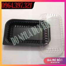 [FREESHIP] Sỉ 50 Hộp , Khay Nhựa Đế Đen Kèm Nắp 1,2,3,4 Ngăn HT12/ HT17/HT19/ HT203/ HT205 Đựng Cơm 