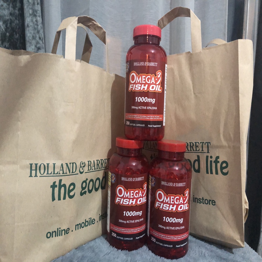 Viên dầu cá bổ sung Omega 3 Holland & Barrett 240 viên mẫu mới Anhquoc_store