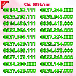 Sim số đẹp Vinaphone đồng giá 700k