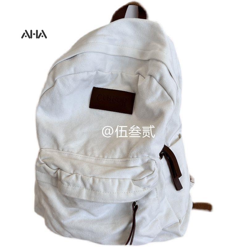 Balo AHA official đi học vải canvas phong cách cổ điển mỹ cá tính cho nam và nữ