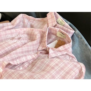 Áo sơ mi kẻ sọc dáng oversize ảnh thật( hàng có sẵn)