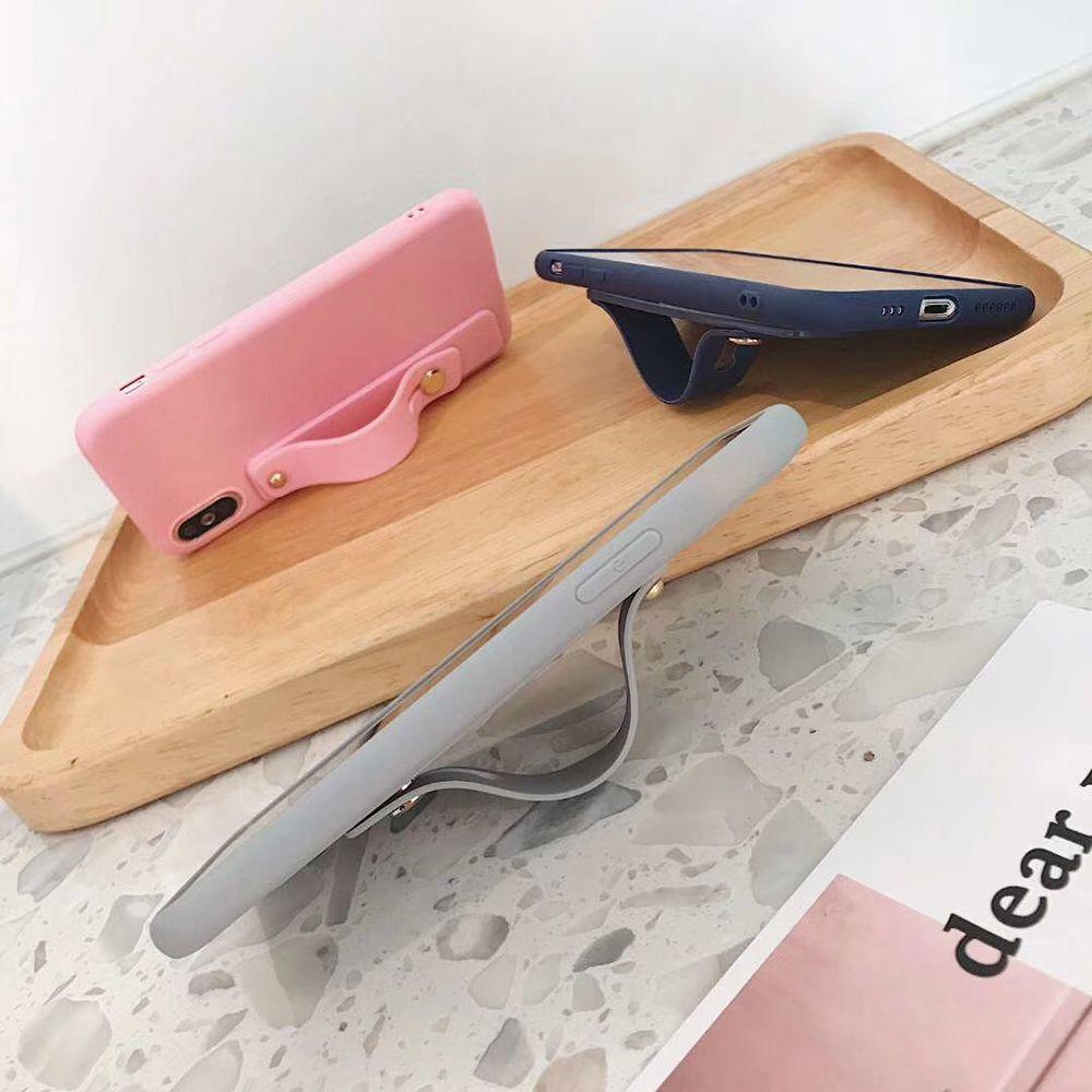 Giá Đỡ Điện Thoại Gắn Dây Đeo Cổ Tay Màu Kẹo Ngọt Tiện Dụng