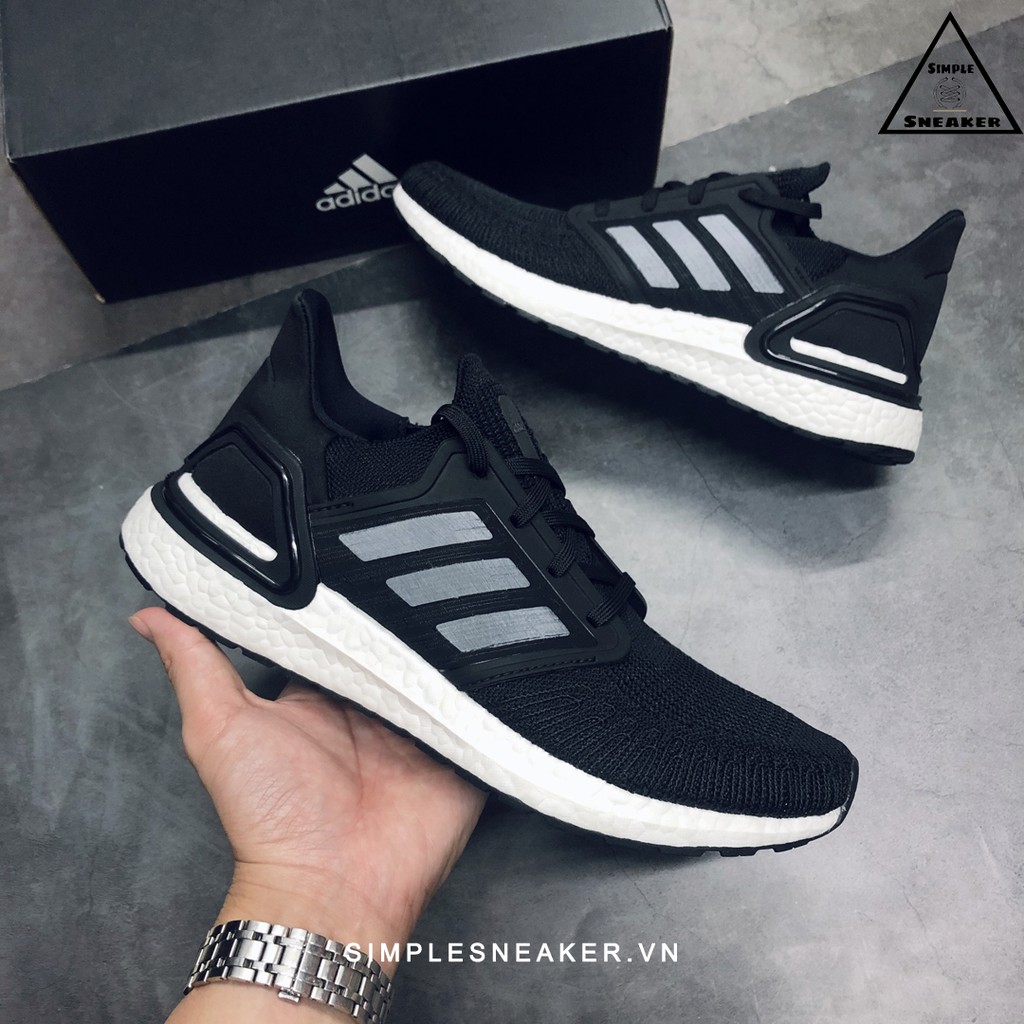 Giày Ultraboost Running Auth 💙FREESHIP💙 Giày Adidas Ultra Boost - Adidas Ultraboost 20 Core Black Chính Hãng