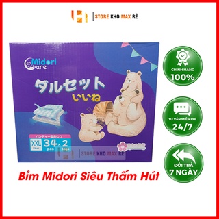 Tã bỉm midori dán/quần đủ size s,m,l,xl,xxl chính hãng nhật bản