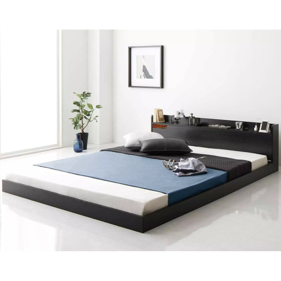 Giường ngủ ZAKO cao cấp kiểu Nhật OHAHA001- Gỗ công nghiệp HMR lõi xanh chuẩn E1