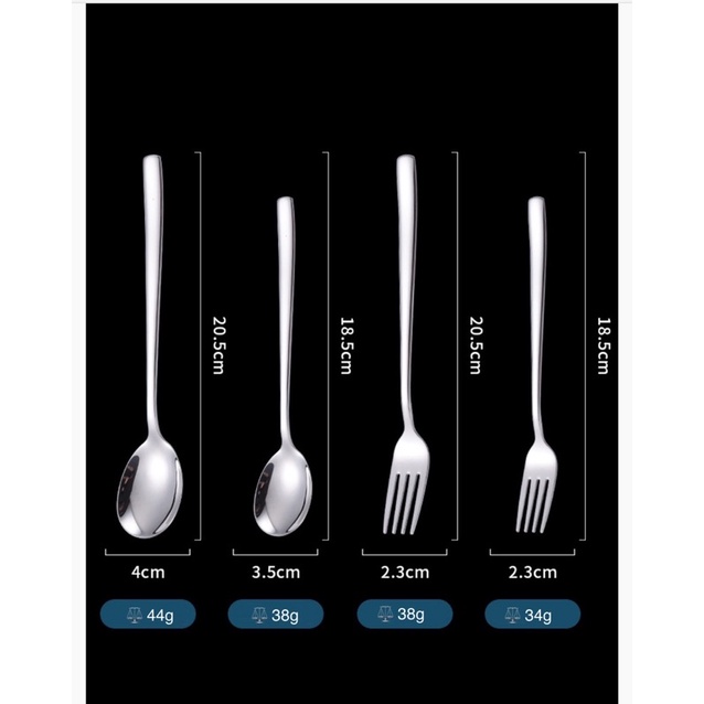 Muỗng thìa nĩa inox 316 cao cấp sáng bóng - M88