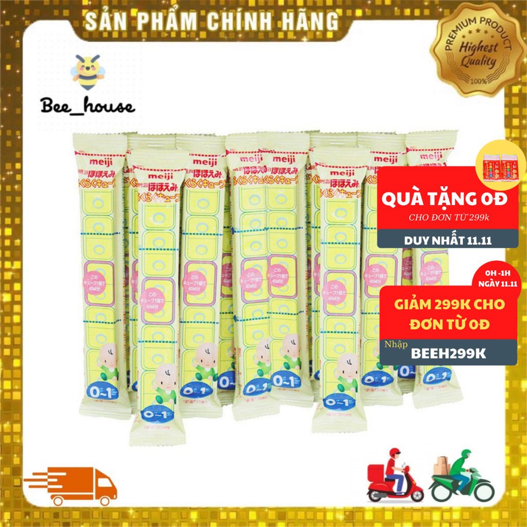 Sữa meiji thanh 0 meiji thanh 9 lẻ Nhật 27gr