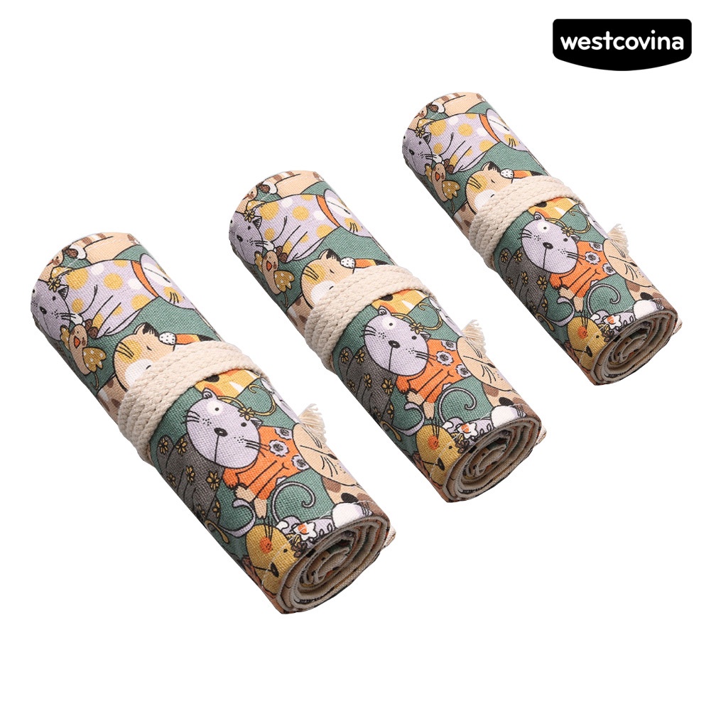 [Hot]✍Túi Đựng Bút 12/24/36/48/72 Lỗ Hình Mèo Hoạt Hình Dễ Thương