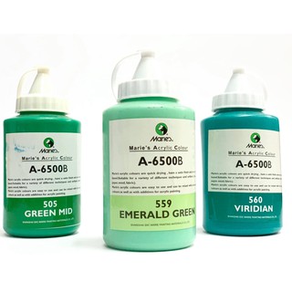Màu acrylic Maries bình bóp 500ml đăng lần 1/2, Màu acrylic Mariesc bình vòi đăng 1/2