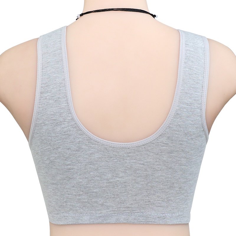 Áo Ngực Cotton Mềm Mại Cài Nút Phía Trước Màu Trơn Cỡ Lớn Mới