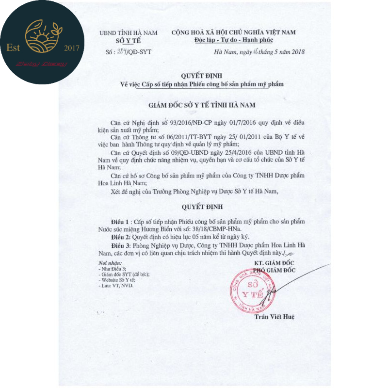 (400ml) Nước súc miệng hương biển Hoa Linh