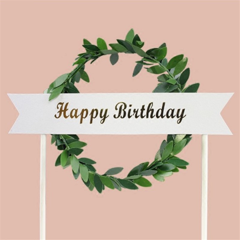 Topper Cắm Trang Trí Bánh Kem Chữ Happy Birthday