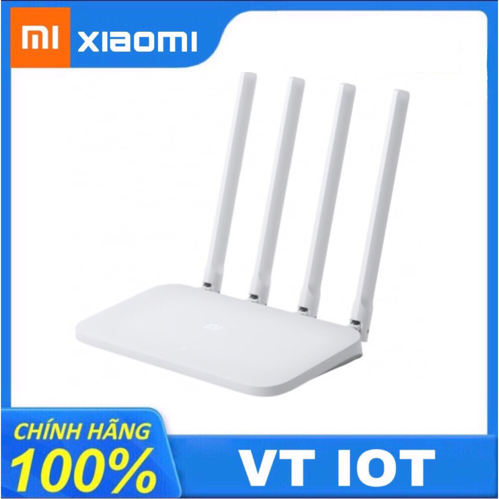 Bộ phát sóng wifi xuyên tường Mi Router 4C 4 râu- Modem wifi repeater kích sóng siêu mạnh- VienThongiot