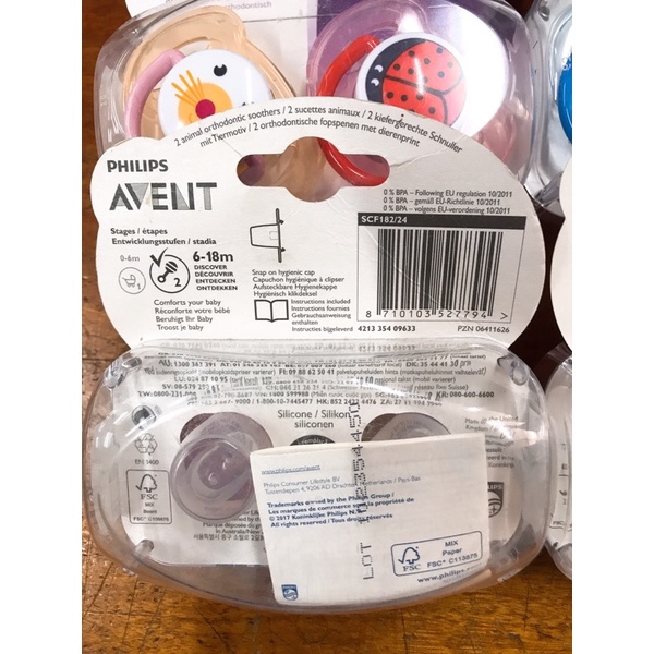 Ty ngậm Philips avent 0-6m và 6-18m